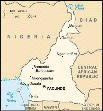 Cameroun regional carte